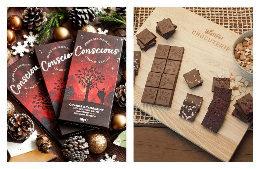 27 Ethical Gifts For A Conscious Christmas #ethicalgifts #bestethicalgifts #ethicalgiftideas #ethicalgifting #ethicalchristmasgifts #sustainableandethicalgifts #sustainablejungle Images by Conscious Chocolate & Vine to Bar