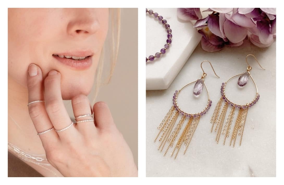 13 Sustainable Jewelry Brands For The Most Ethical Bling #sustainablejewelrybrands #ethicaljewelrybrands #ethicalfinejewelrybrands #ecofriendlyjewelry #ecofriendlysustainablejewelrybrands #sustainablejungle Images by Kind Karma Company