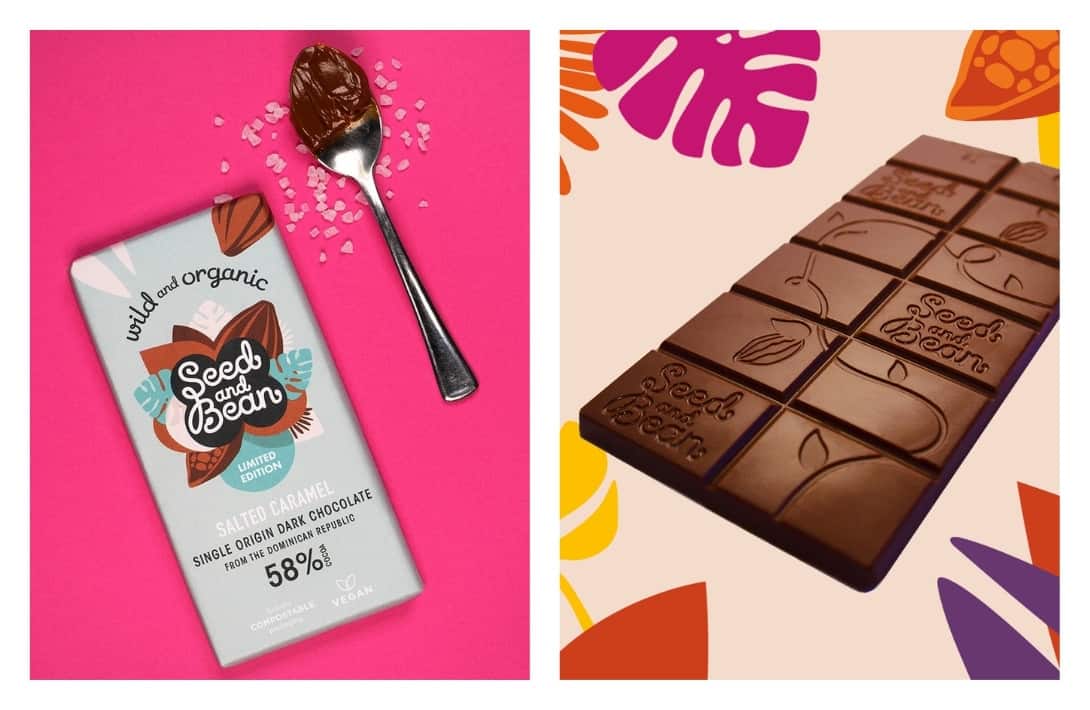 10 UK Ethical Chocolate Brands Taking A Bite Out Of Inequality #ethicalchocolateUK #mostethicalchocolateUK #ethicalveganchocolateUK #ethicalchocolatecompaniesUK #ethicalchocolatebrandsUK #bestethicalchocolateUK #sustainablechocolate #sustainablechocolatebrands #sustainablechocolatepackaging #sustainablechocolatebars #sustainablechocolateUK #fairtradechocolate #ecofriendlychocolate #sustainablejungle Images by Seed and Bean