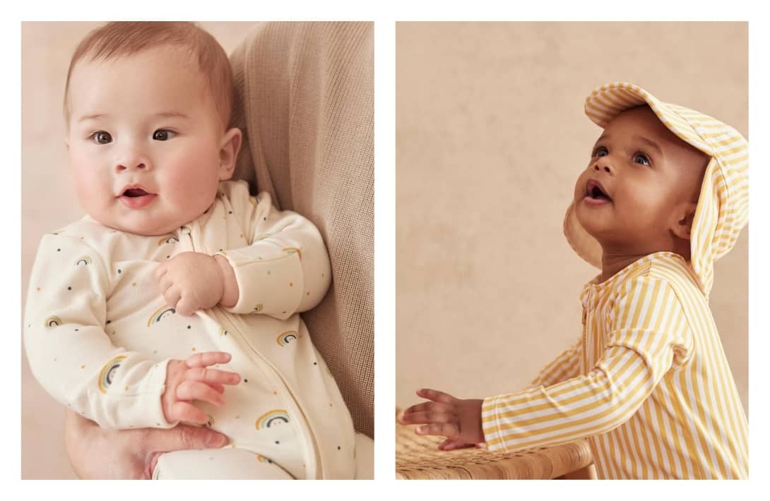 Sustainable Baby Clothes: 9 Brands For The Best Organic Snuggles #sustainablebabyclothes #organicbabyclothes #ecofriendlybabyclothes #ethicalbabyclothes #sustainablejungle Images by MORI