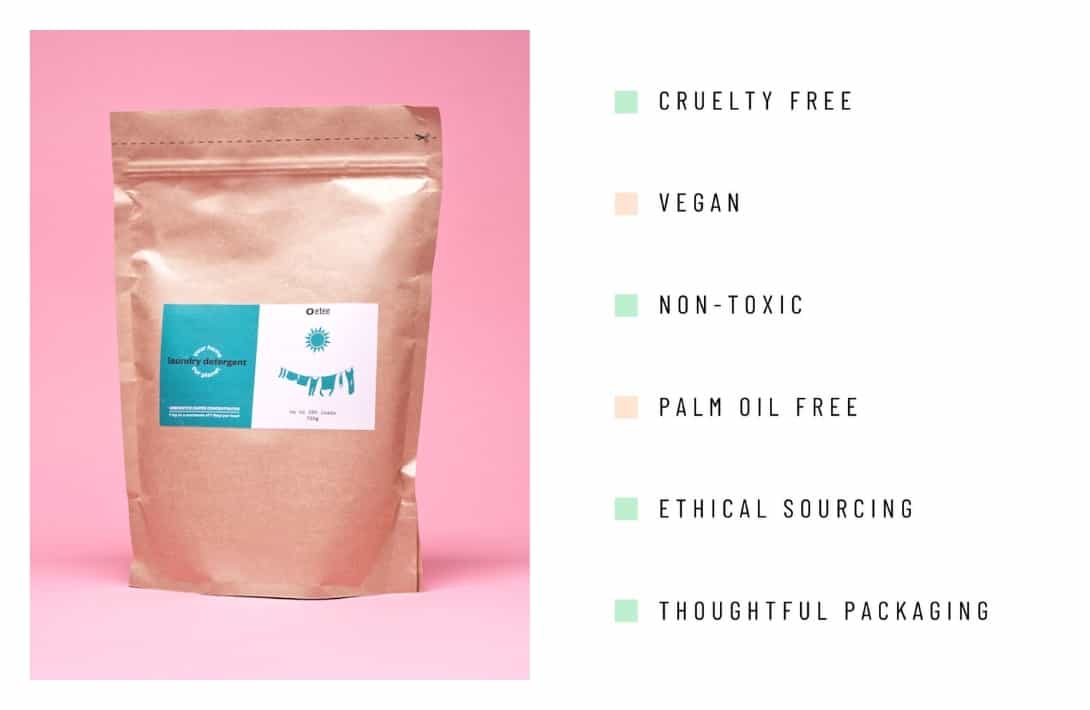 Zero Waste Laundry Detergent Brands Taking Plastic Loads Off Landfills #zerowatelaundrydetergent #bestzerowatelaundrydetergent #plasticfreelaundrydetergent #zerowatelaundrydetergentbrands #sustainablejugle Image by etee