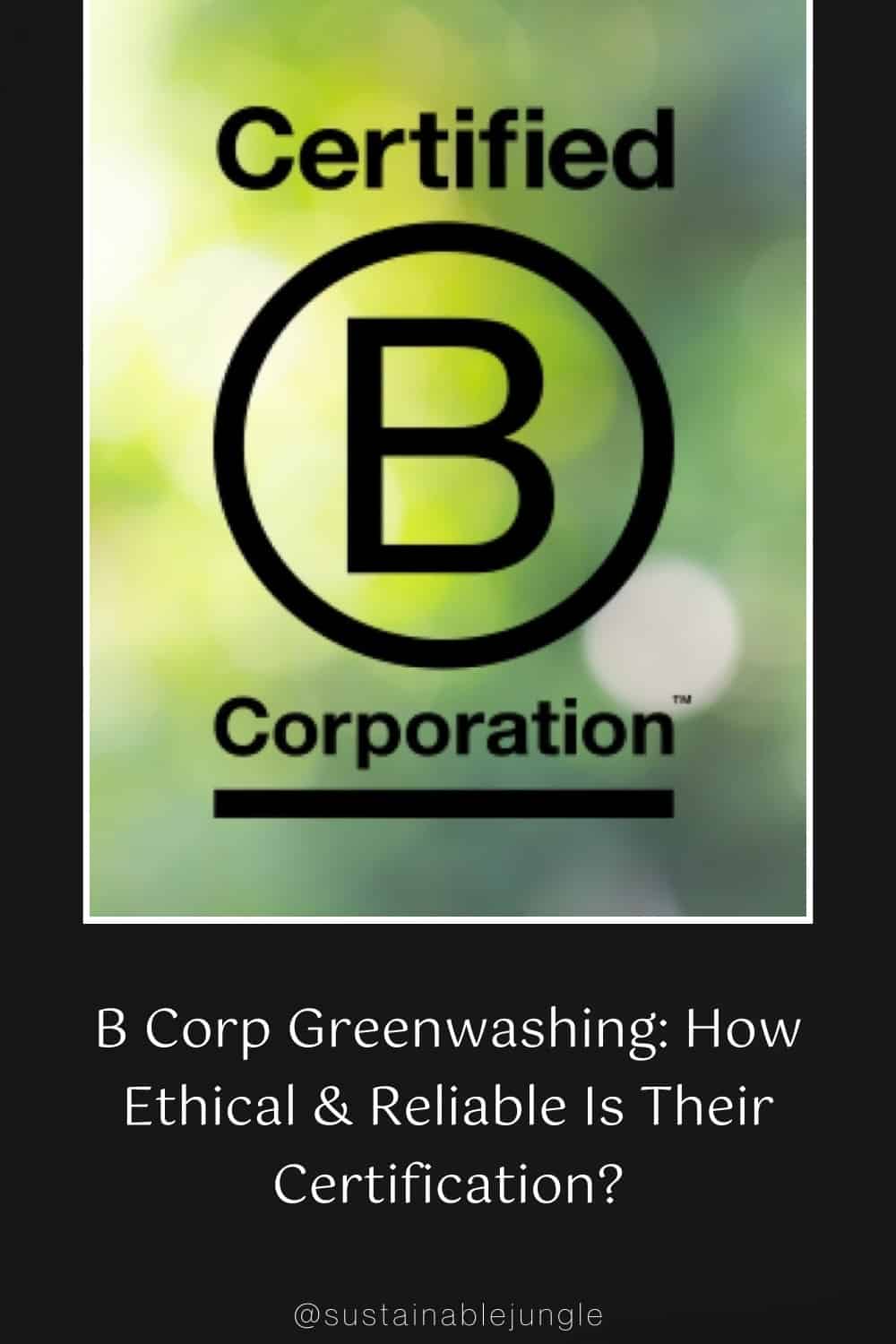 B Corp Greenwashing: How Ethical & Reliable Is Their Certification? #bcorpgreenwashing #bcorpissues #bcorpethics #bcorpcontroversies #sustainablejungle Image by 9600GTX via Getty Images on Canva Pro