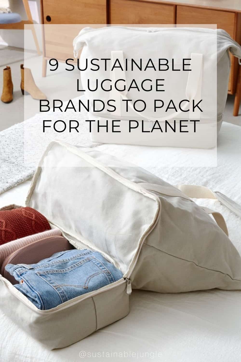 9 Sustainable Luggage Brands To Pack For The Planet #SustainableLuggageBrands #SustainableLuggage #ecofriendlyLuggage #bestecofriendlyLuggage #sustainablejungle Image by Lo & Sons