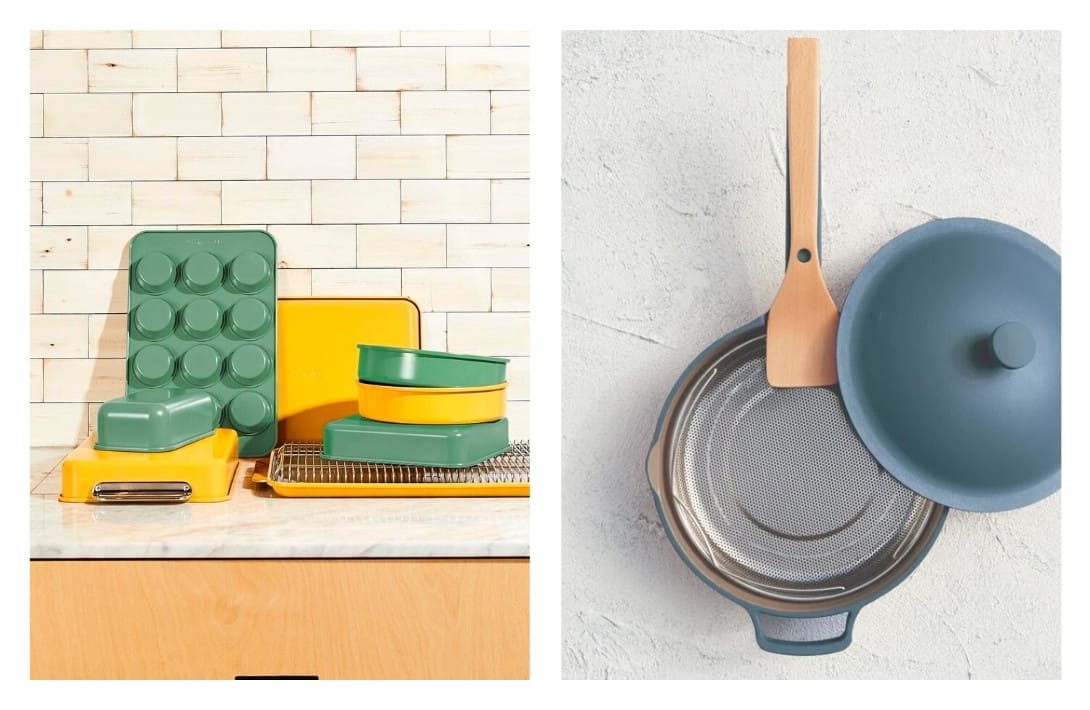 29 Sustainable & Eco-Friendly Gifts For Your Low-Impact Loved Ones #ecofriendlygifts #bestecofriendlygifts #ecofriendlygiftideas #ecofriendlychristmasgifts #sustainablegifts #bestsustainablegifts #sustainablegiftideas #sustainablejungle Images by Caraway & Our Place