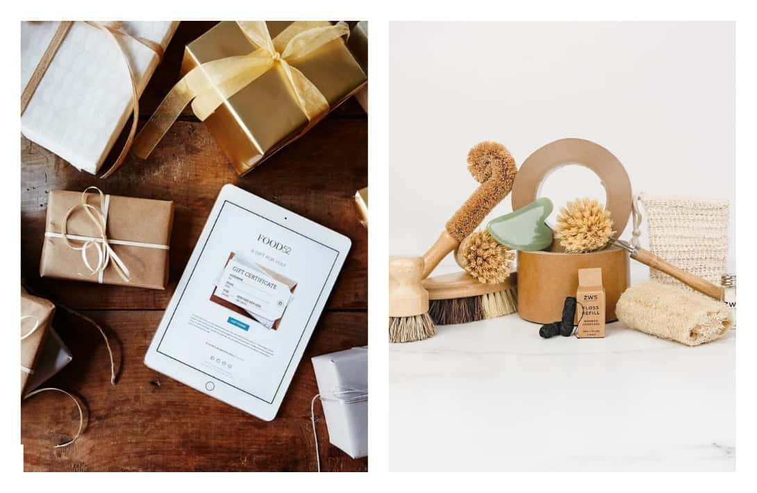 23 Gifts For Minimalists: When Less Is So Much More #giftsforminimalists #minimalistgifts #bestminimalistgifts #minimalistgiftsforher #minimalistchristmasgifts #christmasgiftsforminimalists #sustainablejungle Images by Food52 & ZeroWasteStore