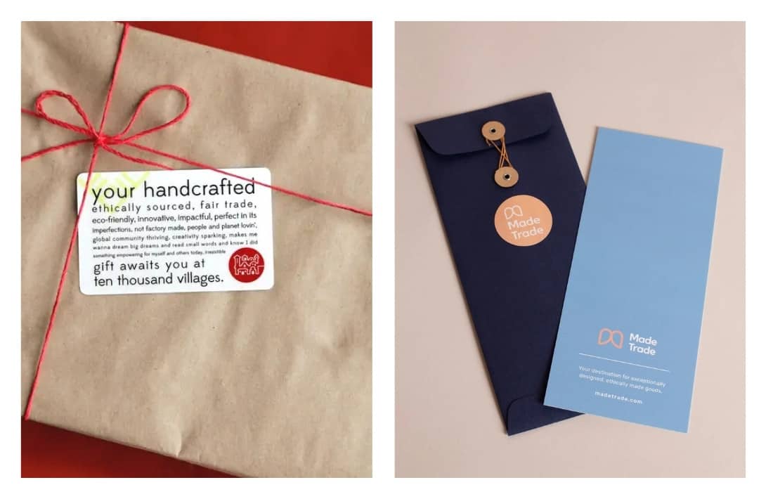 19 Fair Trade Gifts That Truly Keep On Giving #fairtradegifts #fairtradechristmasgifts #bestfairtradegifts #fairtradegiftsforher #sustainablejungle Images by Ten Thousand Villages & Made Trade