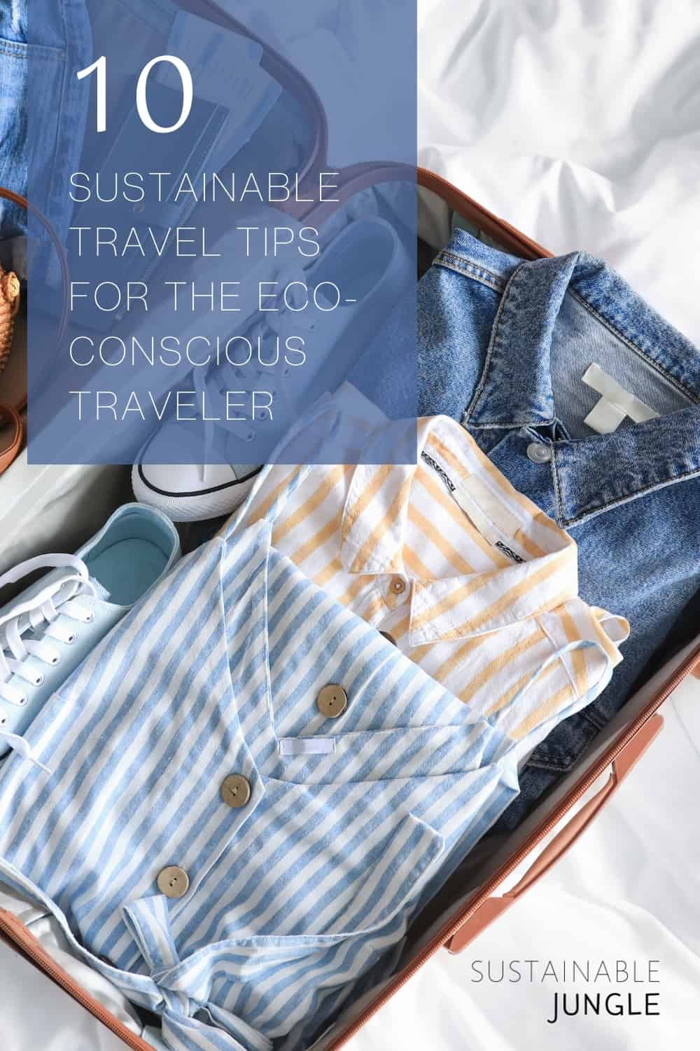 10 Sustainable Travel Tips For The Eco-Conscious Traveler #sustainabletravel #ecofriendlytravel #environmentallyfriendlytravel #sustainabletraveltips #sustainablejungle Image by pixelshot via Canva Pro