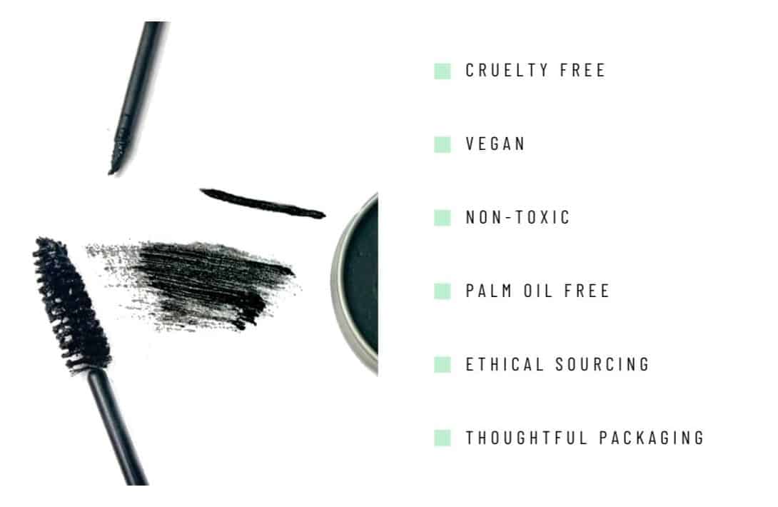 Zero Waste Mascara: 9 Brands For Sustainably Bold And Beautiful Lashes Image by Clean-Faced Cosmetics #zerowastemascara #zerowastemascarabrands #bestzerowastemascara #plasticfreemascara #ecofriendlymascara #sustainablejungle