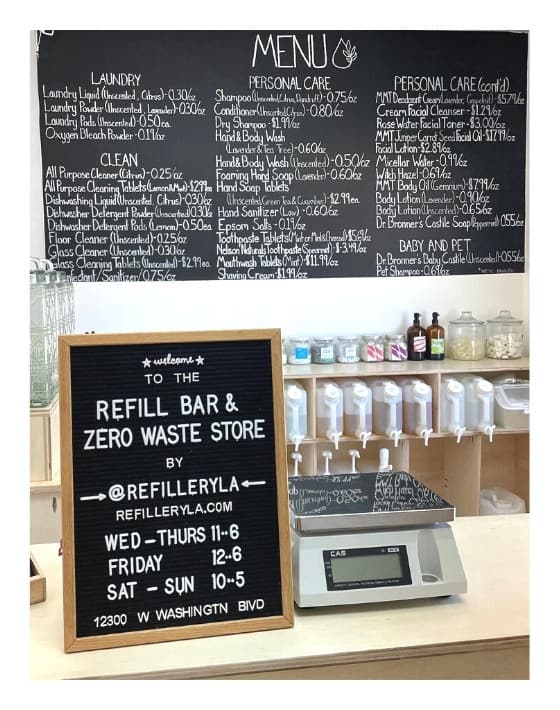 16 Zero Waste Stores In Los Angeles For All Your Bulk Refill Needs #zerowastestoresLosAngeles#zerowastestoresinLosAngeles #bestzerowastestoresLos Angeles #plasticfreetoresLos Angeles #bulktoresLos Angeles #sustainablejungle Image by Refillery LA