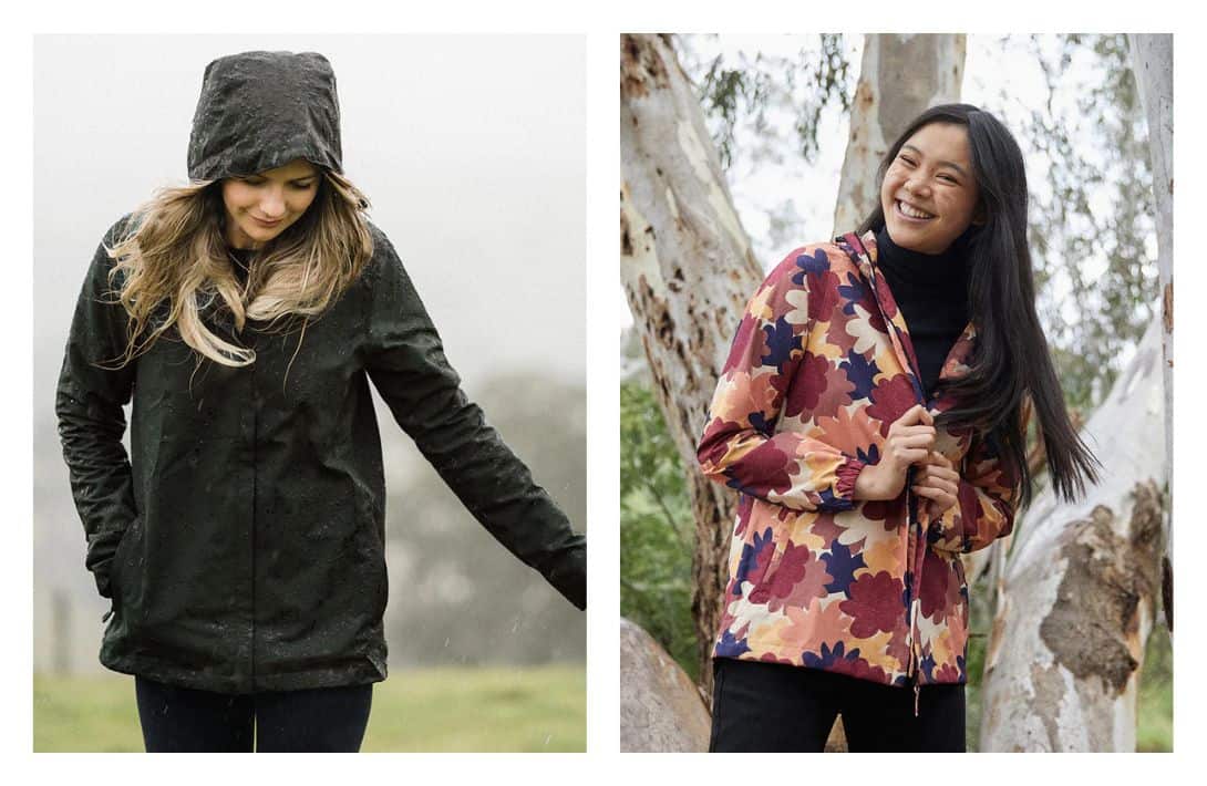 11 Sustainable Rain Jackets & Raincoats Turning Grey Days Green Images by Amble #sustainableraincoats #sustainablerainjackets #ecofriendlyraincoats #ecofriendlyrainjackets #sustainablewaterproofjackets #sustainablejungle