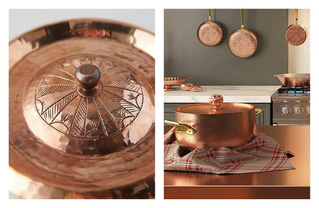 Amoretti Brothers  Luxury Hammered Copper Cookware Set of 11