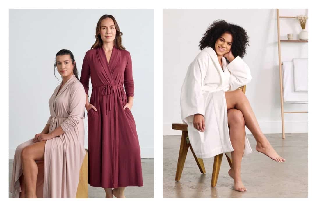 9 Organic Robes To Have You Feeling Like Responsible Royalty #organicrobes #organicbathrobes #organiccottonrobes #sustainablerobes #bestorganicrobes #sustainablebathrobes #sustainablejungle Images by Avocado