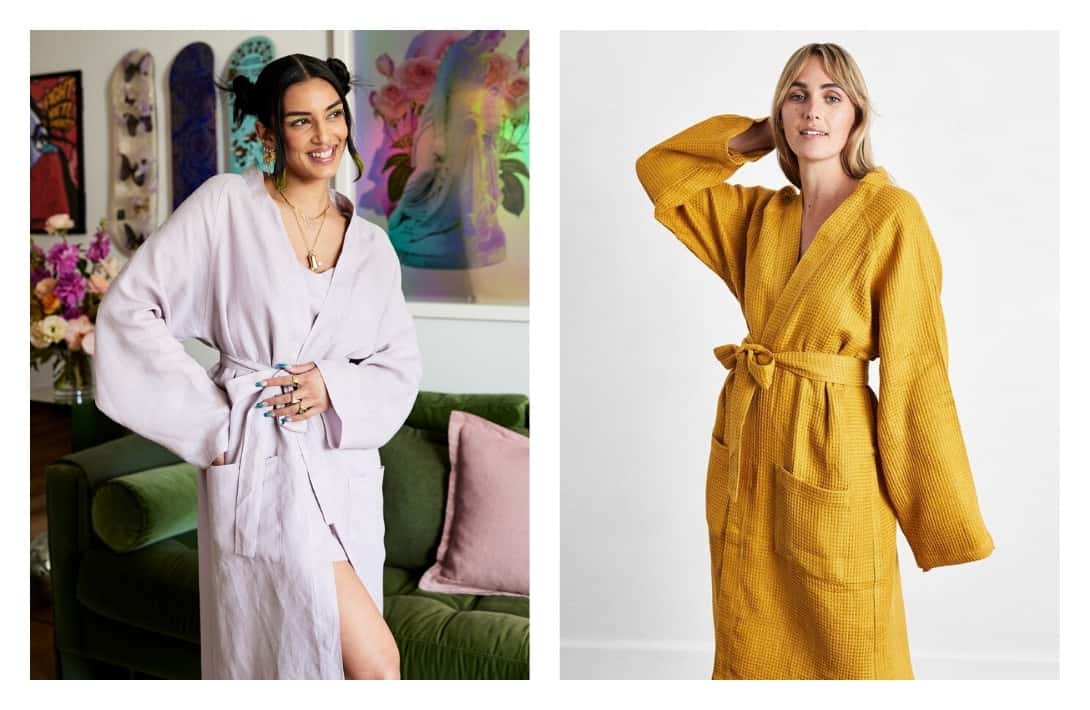9 Organic Robes To Have You Feeling Like Responsible Royalty #organicrobes #organicbathrobes #organiccottonrobes #sustainablerobes #bestorganicrobes #sustainablebathrobes #sustainablejungle Images by Bed Threads