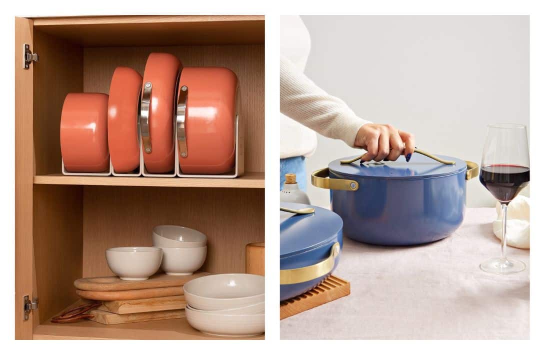 9 Eco-Friendly Cookware Brands For A Sustainable Sauté Images by Caraway #ecofriendlycookware #ecocookware #sustainablecookware #bestsustainablecookware #ecofriendlynontoxiccookware #sustainablejungle