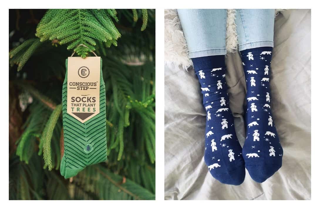 11 Sustainable Socks Leaving Only Eco-Friendly Footprints #sustainablesocks #ecofriendlysocks #organicsustainablesocks #ethicalsustainablesocks #bestsustainablesocks #ecosocks #sustainablejungle Images by Conscious Step