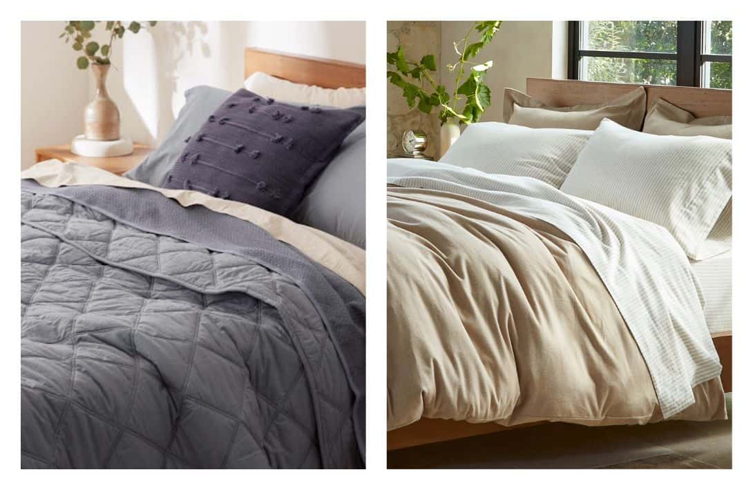 Sleep Snug & Sustainable Under These 11 Organic Comforters Images by Coyuchi #organiccomforters #organiccomfortersets #sustainablecomforters #sustainablebedcomforters #bestorganiccomforter #sustainablejungle