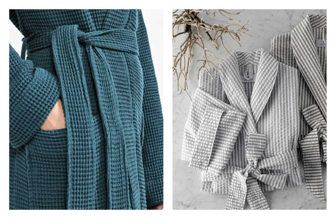 9 Organic Robes To Have You Feeling Like Responsible Royalty #organicrobes #organicbathrobes #organiccottonrobes #sustainablerobes #bestorganicrobes #sustainablebathrobes #sustainablejungle Images by Fig Linens and Home