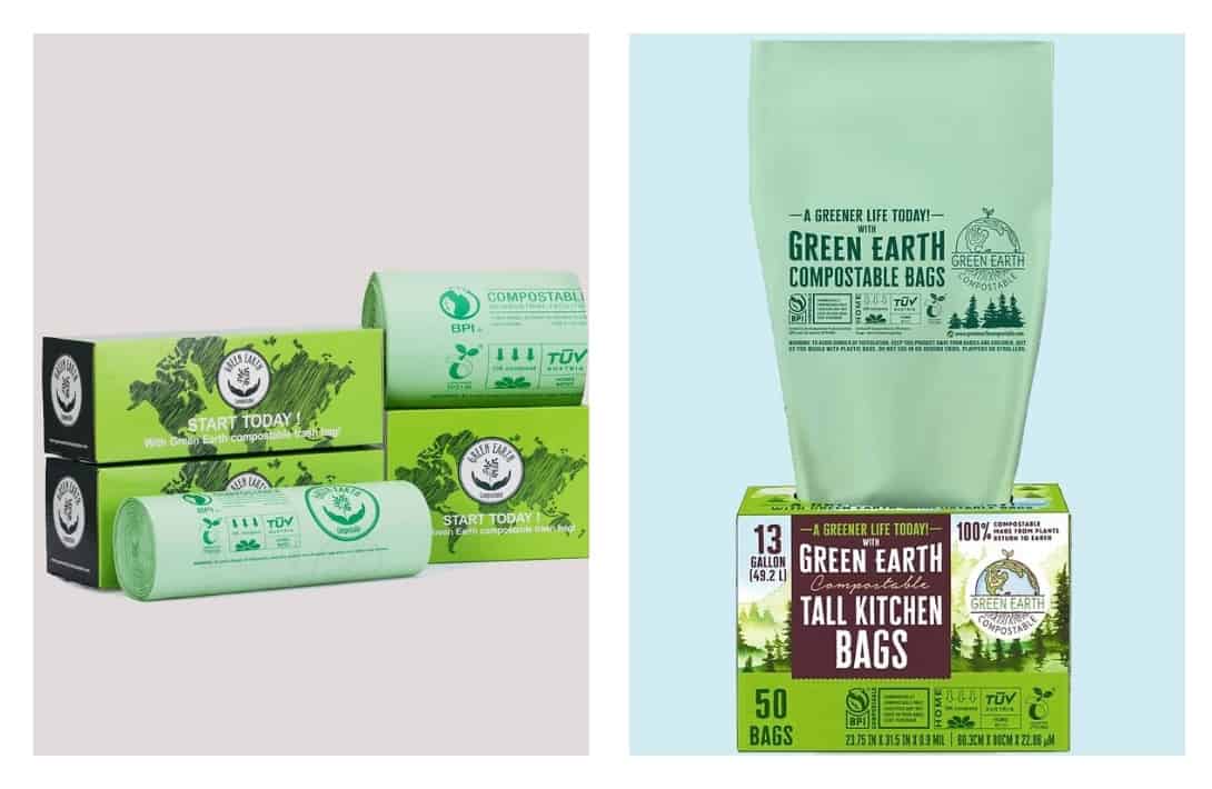 Compostable Tall Kitchen Garbage Bags, 13 Gallon | Free The Ocean