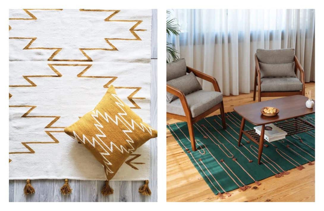 11 Sustainable Rugs To Elevate Your Eco-Friendly Home Images by Mumo Toronto and Kiliim on Made Trade #sustainablerugs #sustainablearearugs #sustainableorganicrugs #ecofriendlyrugs #ecorugs #sustainablejungle