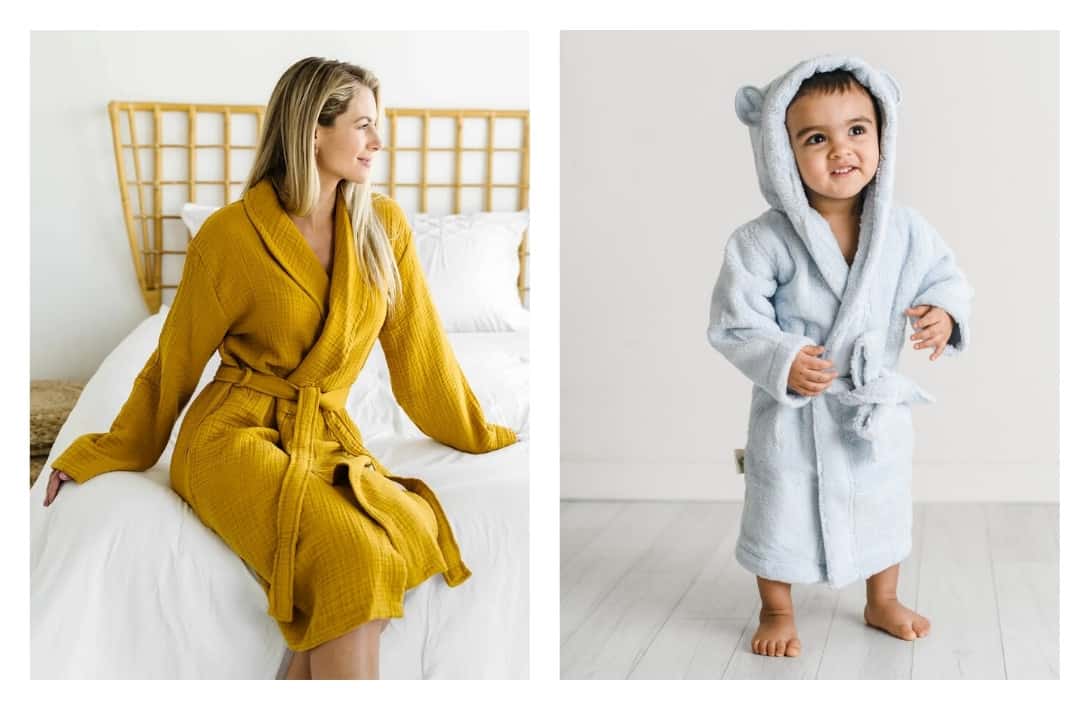 9 Organic Robes To Have You Feeling Like Responsible Royalty #organicrobes #organicbathrobes #organiccottonrobes #sustainablerobes #bestorganicrobes #sustainablebathrobes #sustainablejungle Images by Natemia
