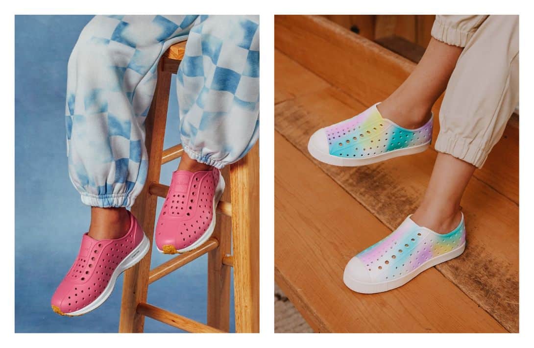 11 Vegan Shoe Brands: Wear Your Heart On Your Sole Images by Native Shoes #veganshoebrands #bestveganshoebrands #bestveganshoes #veganshoebrandsusa #veganshoebrandsuk #veganfriendlyshoebrands #sustainablejungle