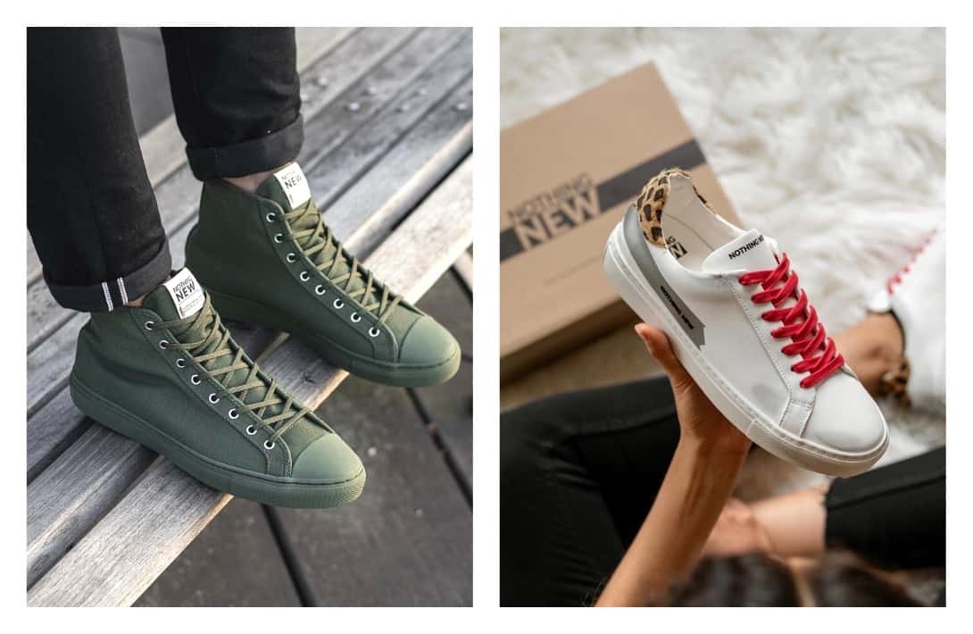 11 Sustainable Sneakers Making Ethical Strides For Footwear #sustainablesneakers #ethicalsneakers #sustainablesneakerbrands #sustainablesneakersformen #ethicalandsustainablesneakers #sustainabletennisshoes #sustainablejungle Images by Nothing New