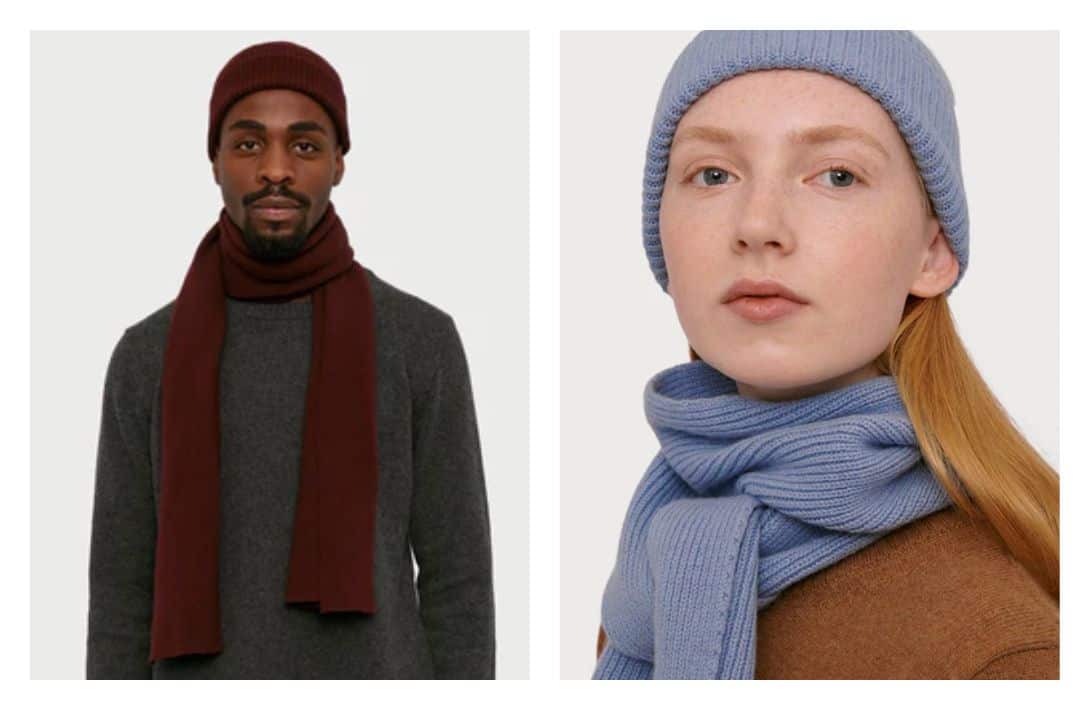 9 Eco-Friendly & Sustainable Scarves To Stay Warm & Keep Our Planet Cool Images by Organic Basics #sustainablescarves #sustainablescarf #ecofriendlyscarves #fairtradescarves #ethicalscarves