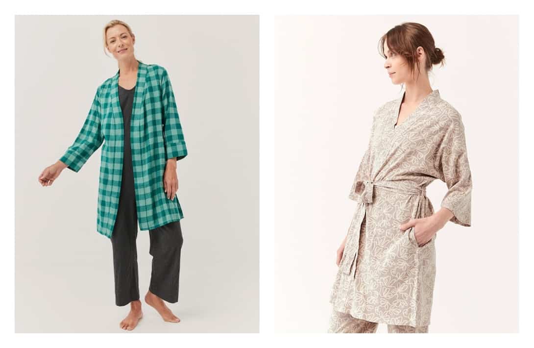 9 Organic Robes To Have You Feeling Like Responsible Royalty #organicrobes #organicbathrobes #organiccottonrobes #sustainablerobes #bestorganicrobes #sustainablebathrobes #sustainablejungle Images by Pact