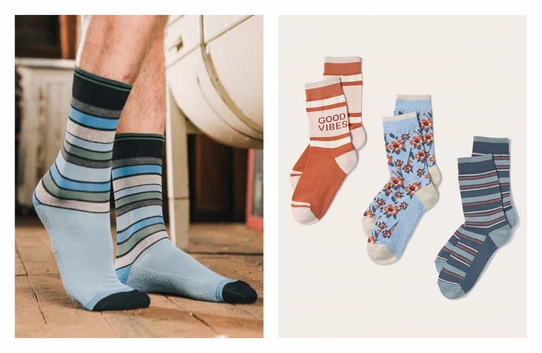 11 Sustainable Socks Leaving Only Eco-Friendly Footprints #sustainablesocks #ecofriendlysocks #organicsustainablesocks #ethicalsustainablesocks #bestsustainablesocks #ecosocks #sustainablejungle Images by Pact