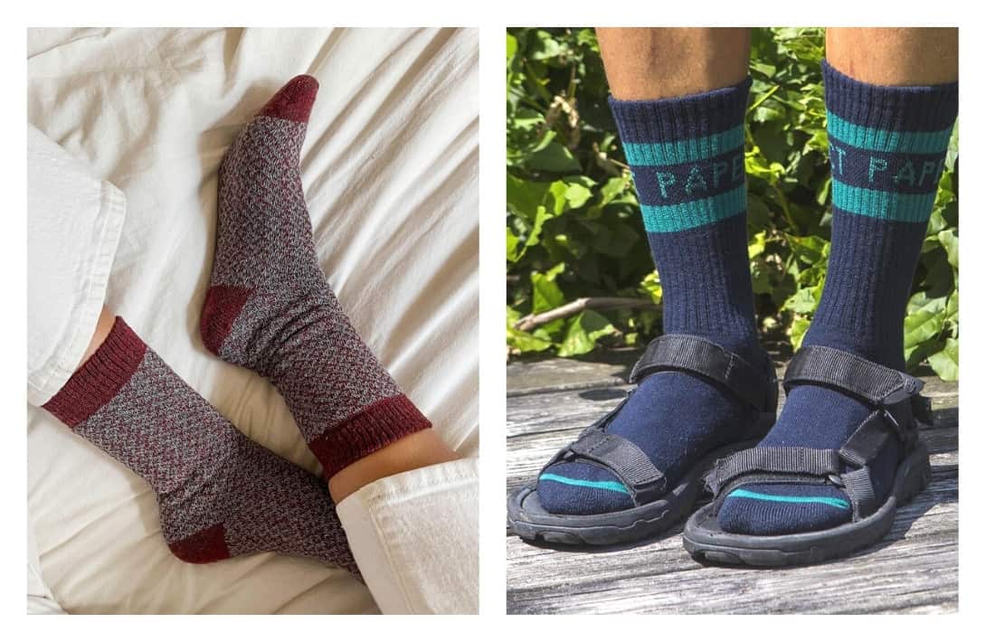 11 Sustainable Socks Leaving Only Eco-Friendly Footprints #sustainablesocks #ecofriendlysocks #organicsustainablesocks #ethicalsustainablesocks #bestsustainablesocks #ecosocks #sustainablejungle Images by Paper Project