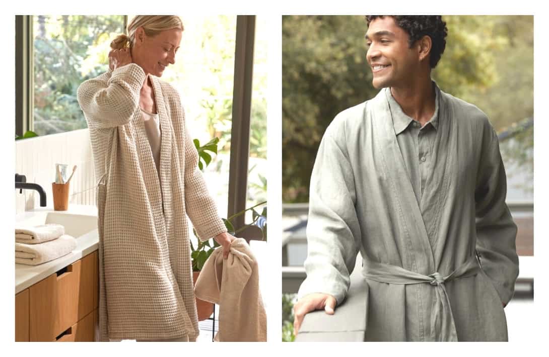 9 Organic Robes To Have You Feeling Like Responsible Royalty #organicrobes #organicbathrobes #organiccottonrobes #sustainablerobes #bestorganicrobes #sustainablebathrobes #sustainablejungle Images by Parachute