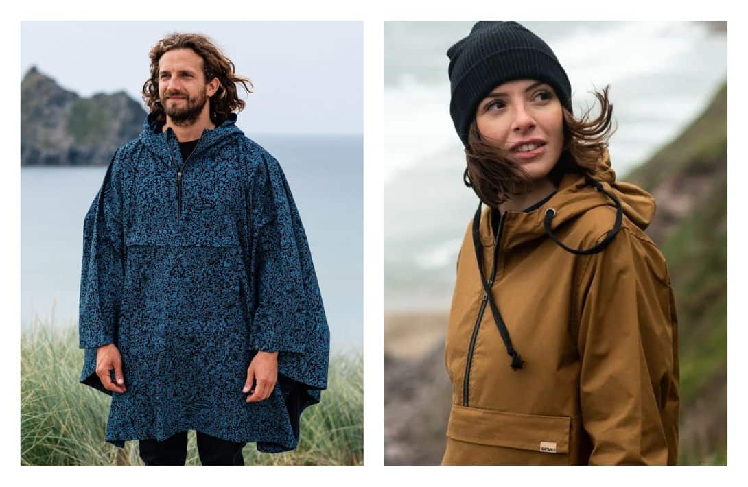 11 Sustainable Rain Jackets & Raincoats Turning Grey Days Green Images by Rapanui #sustainableraincoats #sustainablerainjackets #ecofriendlyraincoats #ecofriendlyrainjackets #sustainablewaterproofjackets #sustainablejungle