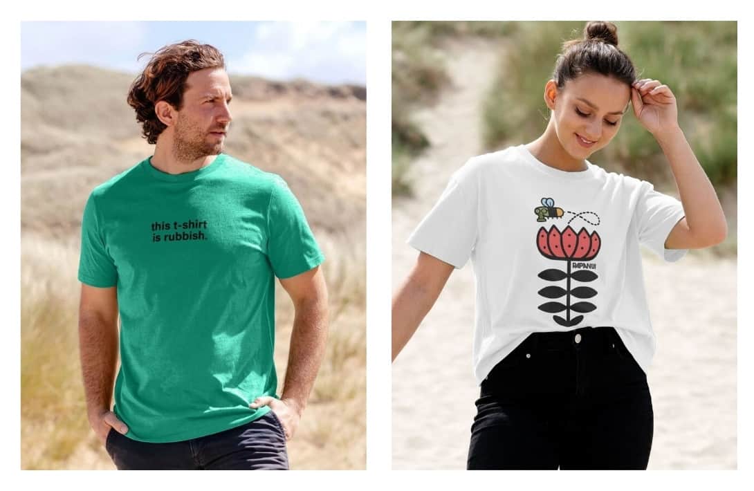 9 Organic Cotton T-Shirts That Are V (Neck) Good For The Planet #organiccottontshirts #organictshirts #organictees #organiccottontees #bestorganiccottontshirts #organiccottontshirtsbrands #sustainablejungle Images by Rapanui