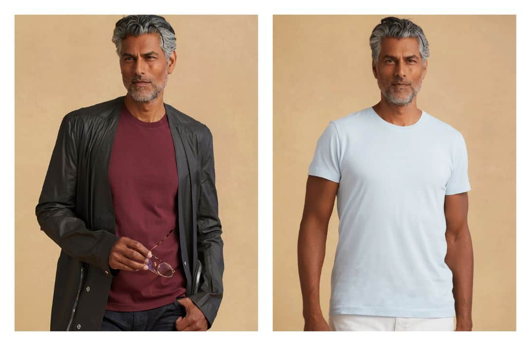 13 Ethical & Sustainable Men’s Clothing Brands for Eco-Cool Comfort & Style Images by The Classic T-Shirt Company #sustainablemensclothing #sustainablemensclothingbrands #bestsustainablemensclothing #menssustainableclothing #ethicalmensclothing #ecofriendlymensclothing #sustainablejungle