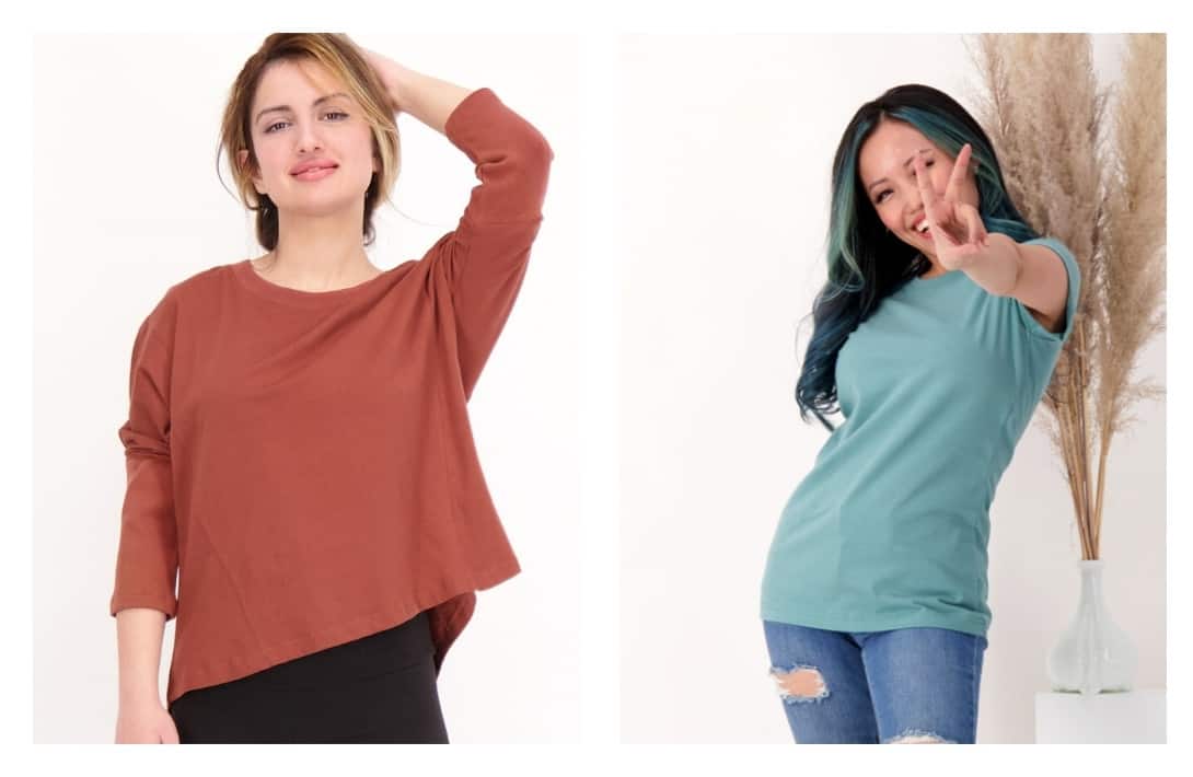 9 Organic Cotton T-Shirts That Are V (Neck) Good For The Planet #organiccottontshirts #organictshirts #organictees #organiccottontees #bestorganiccottontshirts #organiccottontshirtsbrands #sustainablejungle Images by The Good Tee