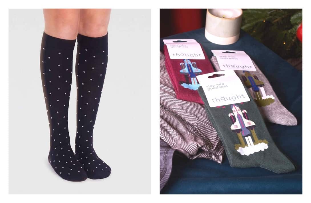 11 Sustainable Socks Leaving Only Eco-Friendly Footprints #sustainablesocks #ecofriendlysocks #organicsustainablesocks #ethicalsustainablesocks #bestsustainablesocks #ecosocks #sustainablejungle Images by Thought