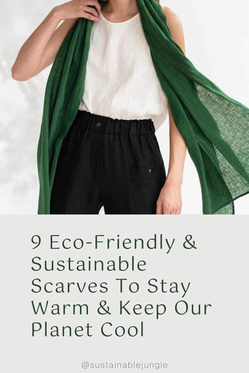 9 Eco-Friendly & Sustainable Scarves To Stay Warm & Keep Our Planet Cool Image by MagicLinen #sustainablescarves #sustainablescarf #ecofriendlyscarves #fairtradescarves #ethicalscarves