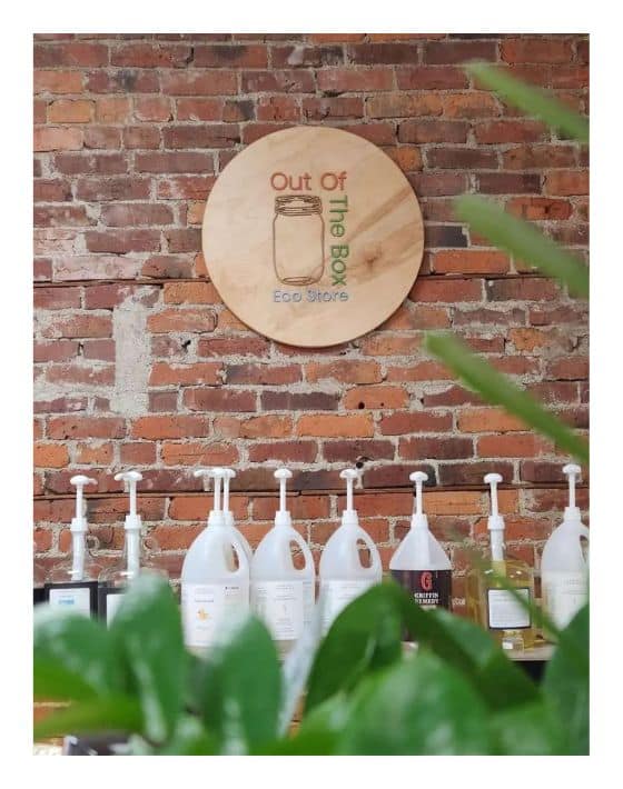 13 Bulk & Zero Waste Stores in Seattle for the Best PNW Plastic-Free Shopping Image by Out Of The Box Eco Store #zerowastestoresseattle #zerowastegroverystoreseattle #seattlezerowastestores #bulkfoodseattle #seattlebulkfoodstores #sustainablejungle