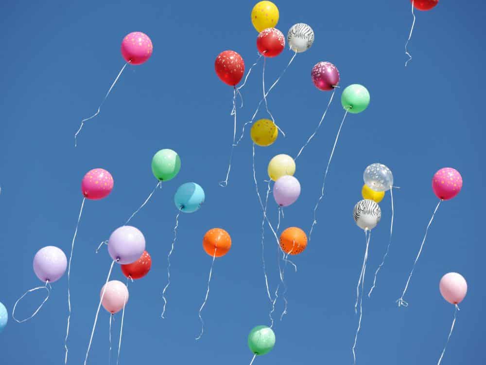 12th Birthday Balloon Confetti / Flat - Helium Filled - Bouquet — Party Planet