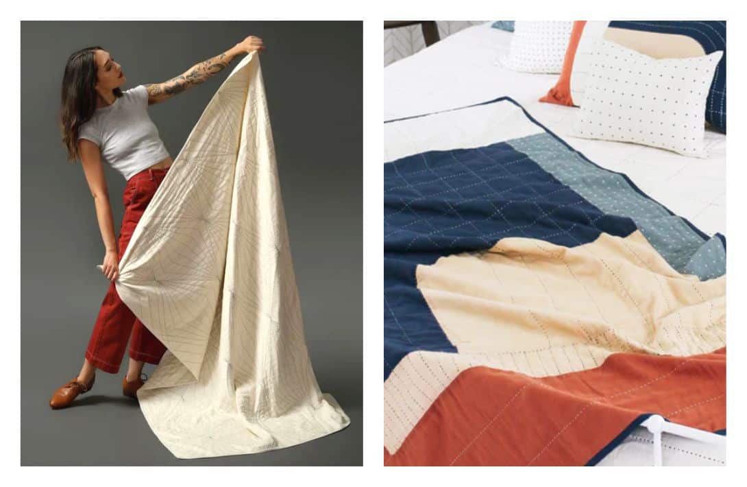 9 Fair Trade & Sustainable Blankets For All The Conscious Cozies Images by Anchal #sustainableblankts #sustainablethrows #sustainablethrowblankets #fairtradeblankets #handwovenfairtradeblankets #fairtradethrows #sustainablejungle