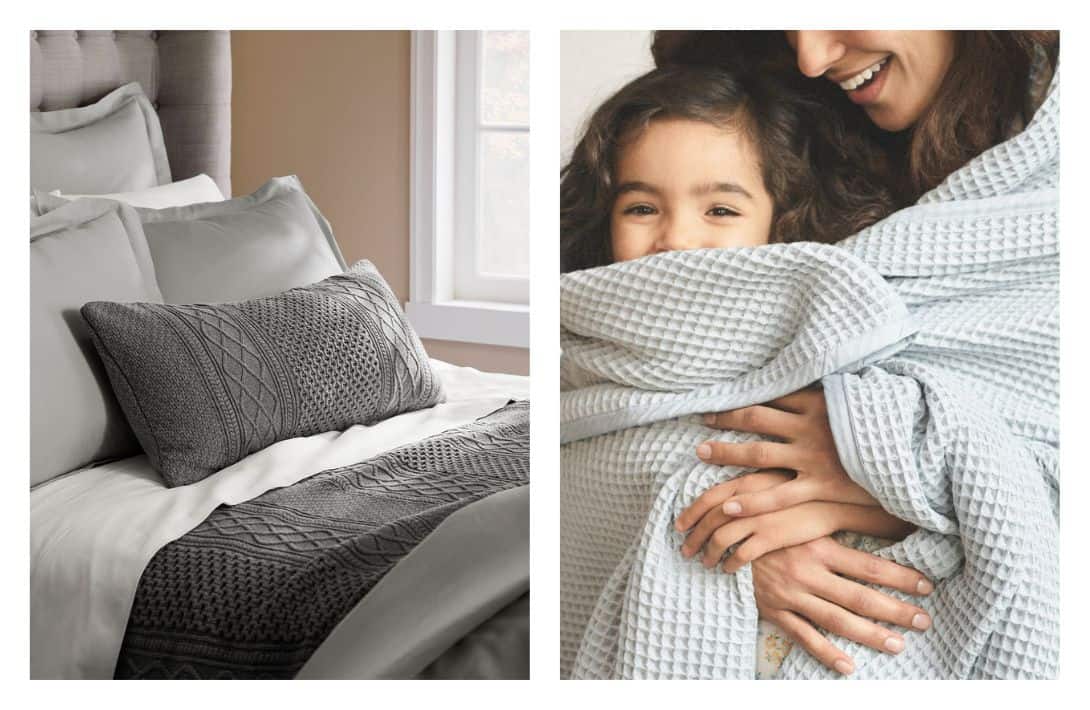 9 Fair Trade & Sustainable Blankets For All The Conscious Cozies Images by Boll & Branch #sustainableblankts #sustainablethrows #sustainablethrowblankets #fairtradeblankets #handwovenfairtradeblankets #fairtradethrows #sustainablejungle