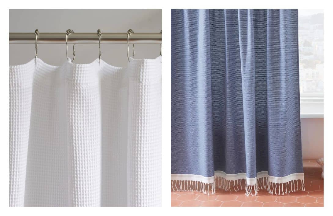 9 Eco-Friendly Shower Curtains & Liners For A Clean Person & Planet Images by Coyuchi #ecofriendlyshowercurtains #ecofriendlyshowercurtainliners #ecoshowercurtains #sustainableshowercurtains #sustainableshowercurtainliners #naturalsustainableshowercurtains #sustainablejungle