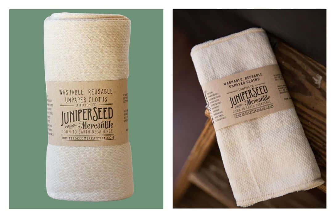 Earthly Co. Reusable Paper Towels - Cloth Paper Towels Reusable Washable -  Roll of Reusable Napkins Paperless Paper Towels - Absorbent + Long Lasting