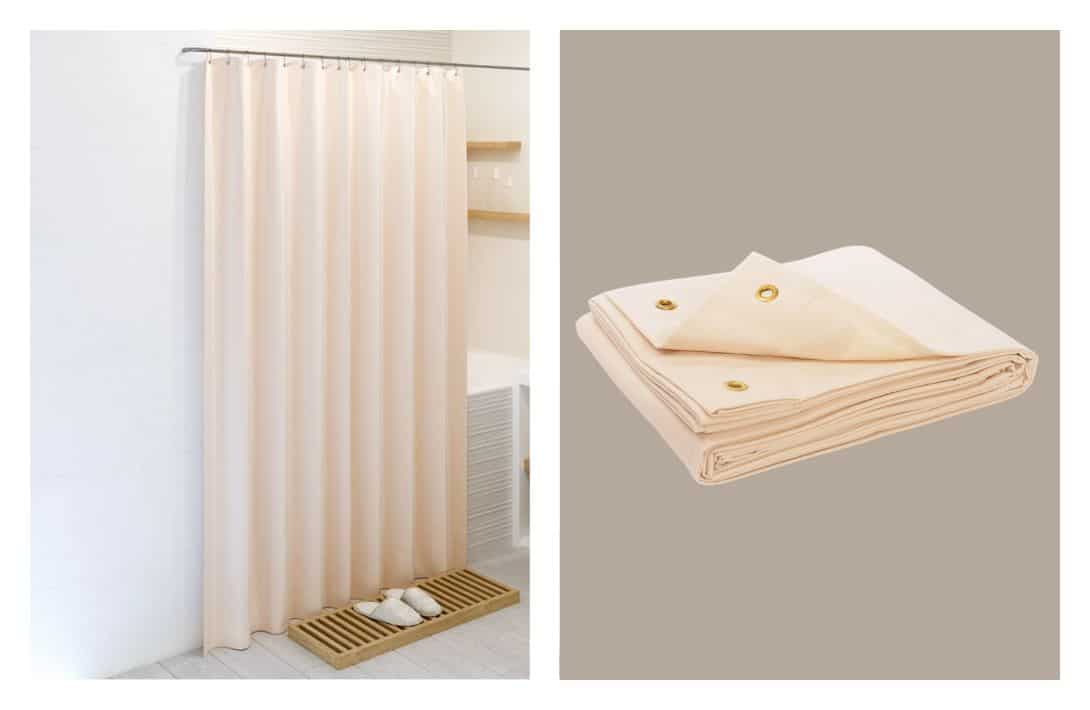 9 Organic & Non-Toxic Shower Curtains & Liners To Wash Your Worries Away Images by LifeKind #nontoxicshowercurtains #nontoxicshowercurtainliners #organicshowercurtains #bestnontoxicshowercurtains #organiccottonshowercurtains #sustainablejungle