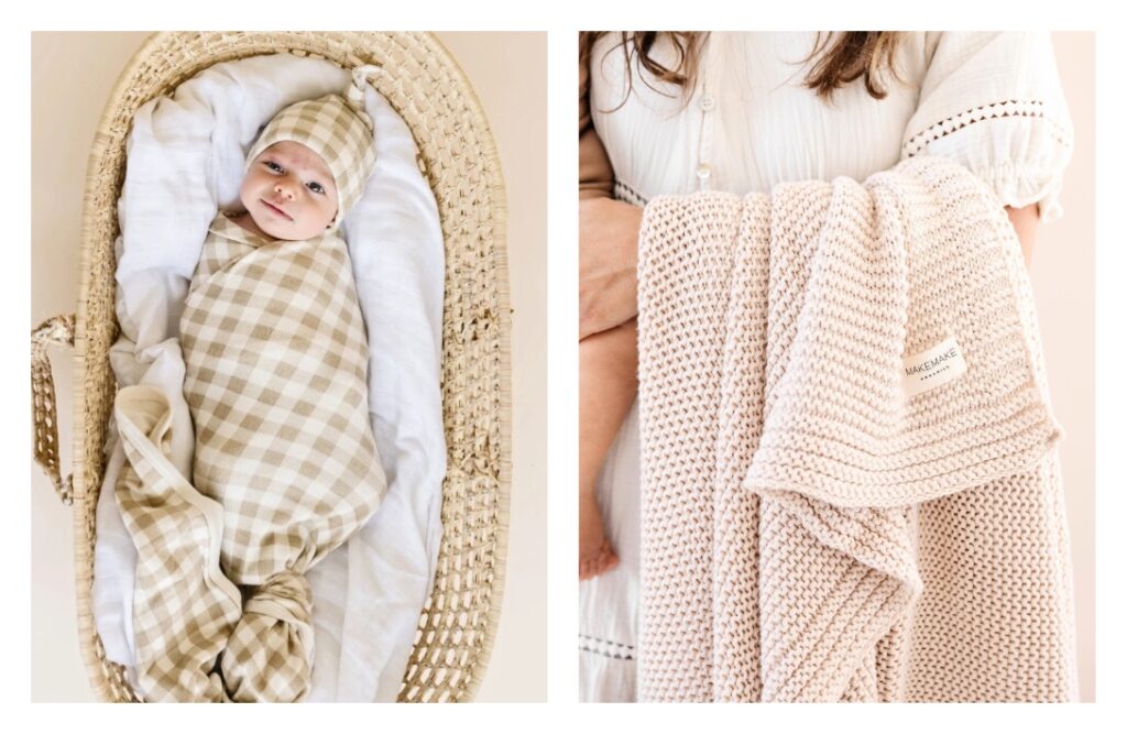 9 Organic Baby Blankets For The Best Sustainable Swaddling Images by Makemake Organics #organicbabyblankets #organiccottonbabyblankets #organicmuslinbabyblankets #organicbamboobabyblankets #nutralbabyblankets #allnaturalbabyblankets #sustainablejungle