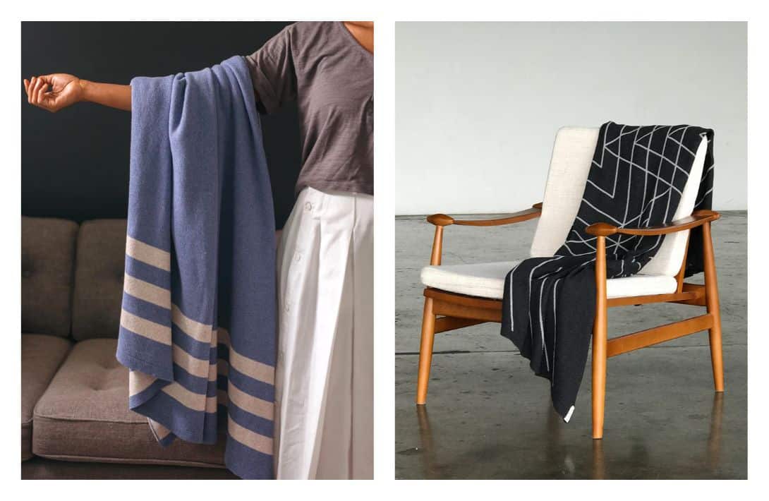 9 Fair Trade & Sustainable Blankets For All The Conscious Cozies Images by Newly #sustainableblankts #sustainablethrows #sustainablethrowblankets #fairtradeblankets #handwovenfairtradeblankets #fairtradethrows #sustainablejungle