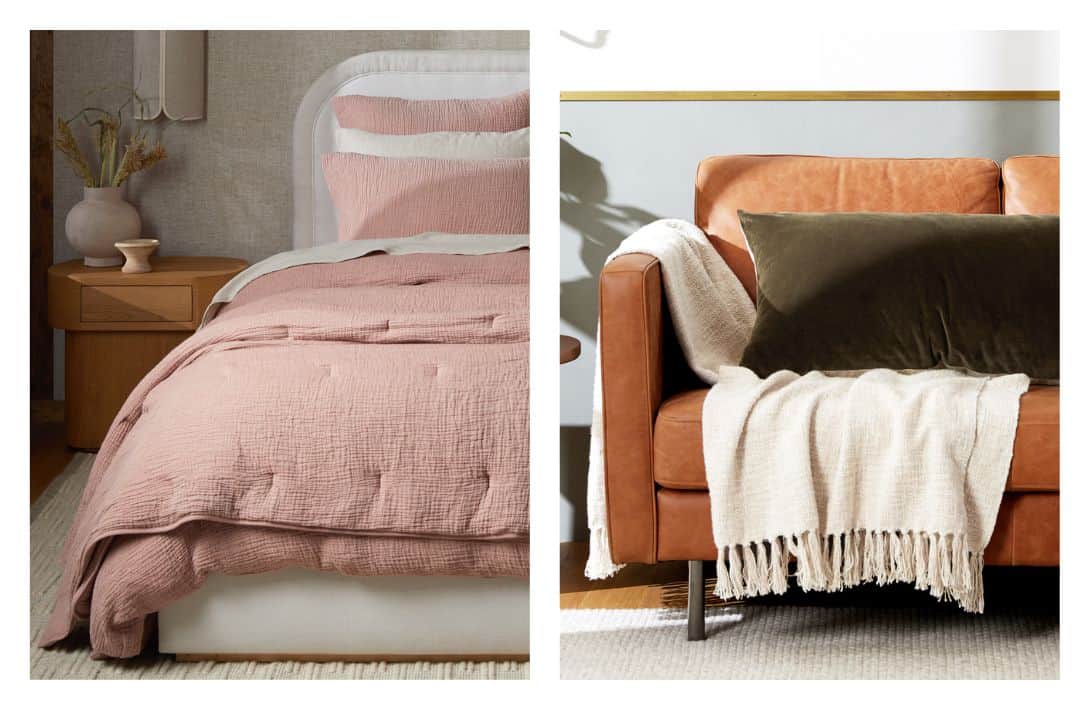 9 Fair Trade & Sustainable Blankets For All The Conscious Cozies Images by Parachute #sustainableblankts #sustainablethrows #sustainablethrowblankets #fairtradeblankets #handwovenfairtradeblankets #fairtradethrows #sustainablejungle