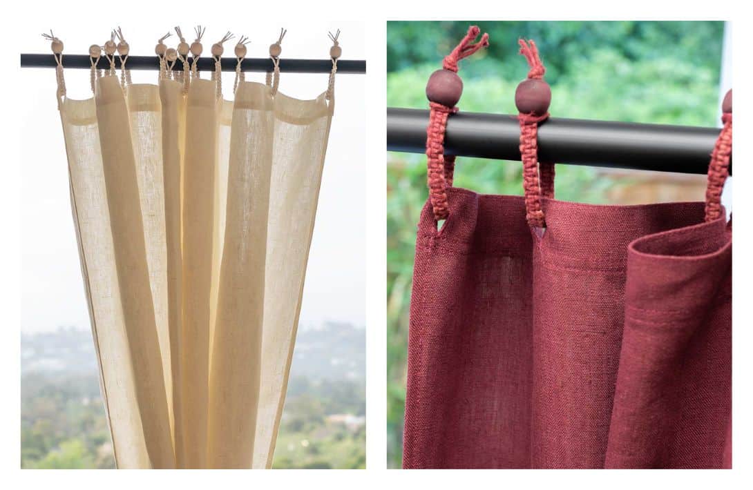 9 Sustainable & Organic Curtains To Blackout Your Room, Not The Planet Images by Rawganique #organiccurtains #organicblackoutcurtains #sustainablecurtains #organicdrapes #sustainablelinencurtains #sustainablejungle