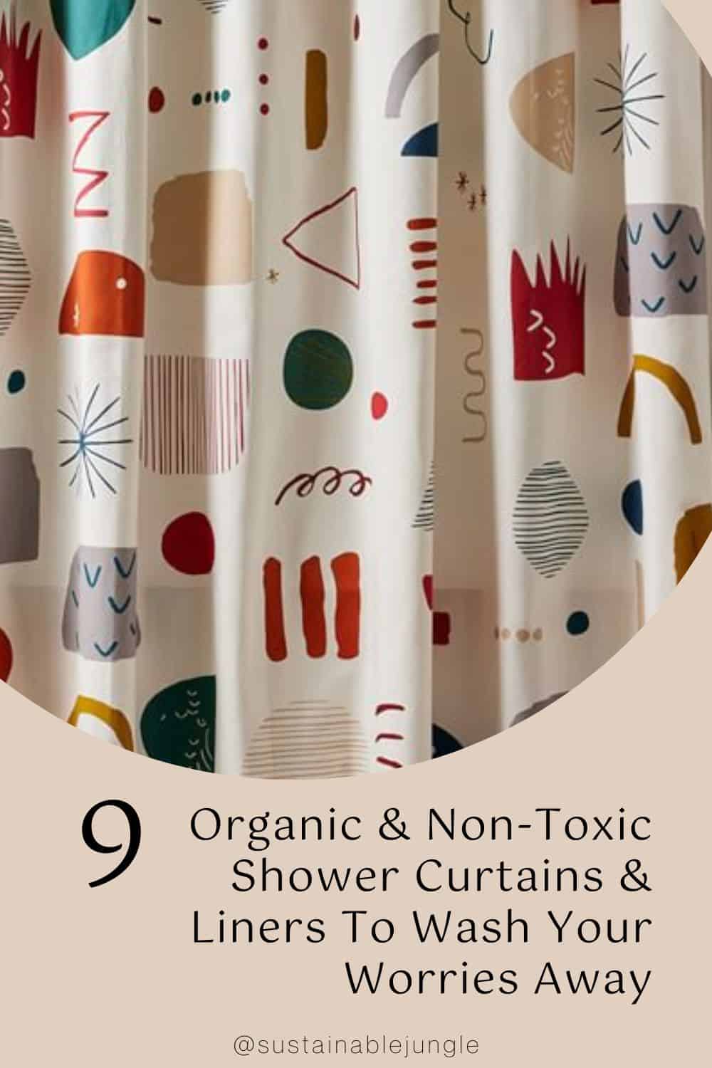 9 Organic & Non-Toxic Shower Curtains & Liners To Wash Your Worries Away Image by West Elm #nontoxicshowercurtains #nontoxicshowercurtainliners #organicshowercurtains #bestnontoxicshowercurtains #organiccottonshowercurtains #sustainablejungle