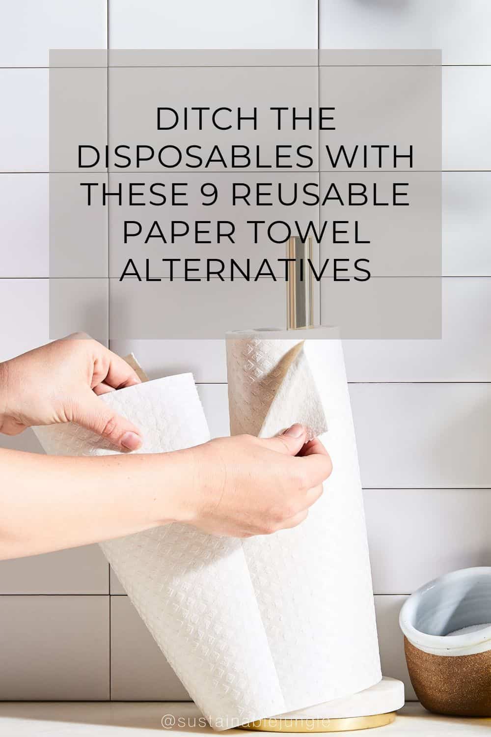 Ecolifestyle Reusable Bamboo Paper Towels washable | 3 Rolls of washable  paper towels with 20 Sheets each | Kitchen Cleaning Rolls Alternative